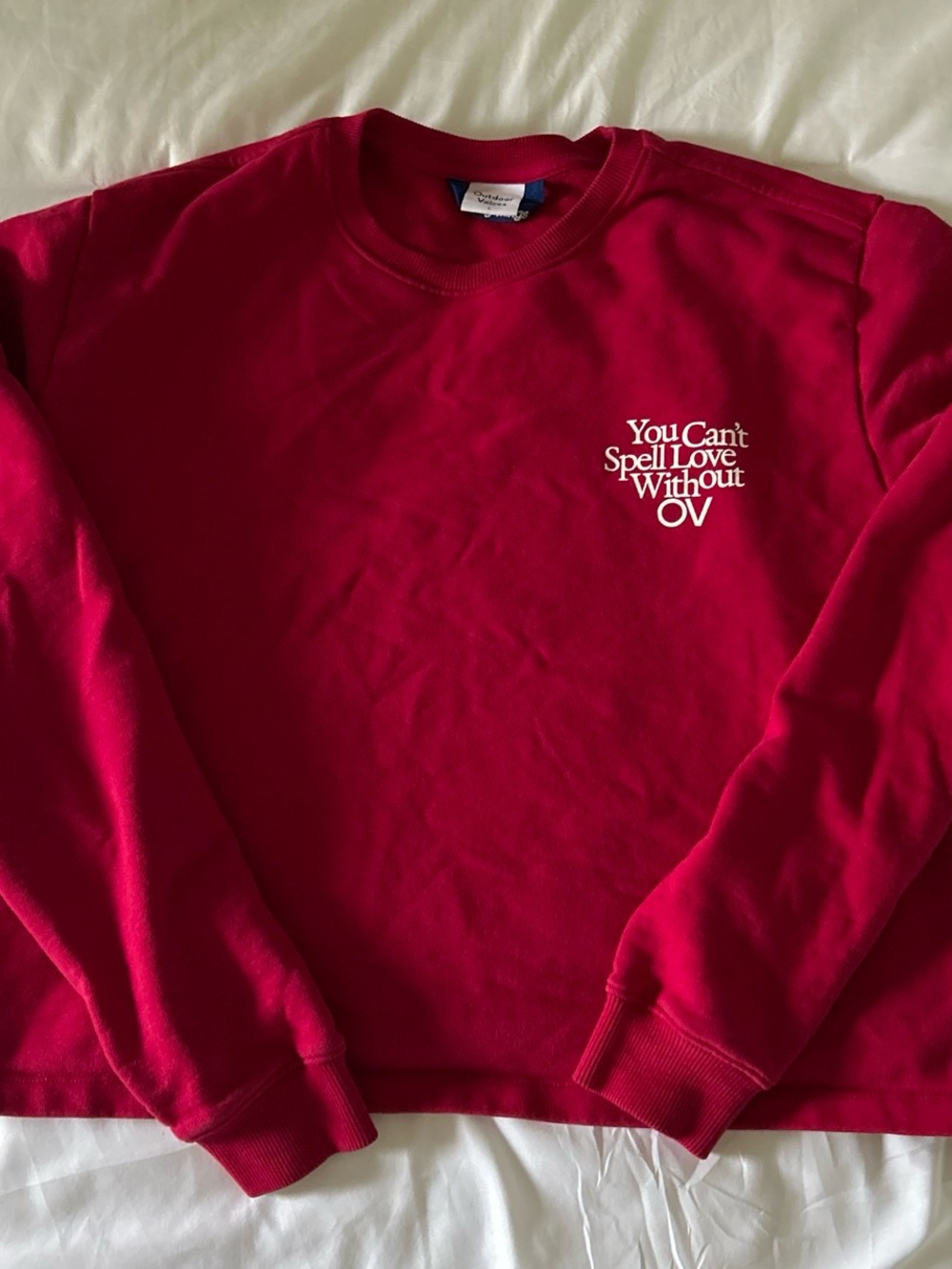 Outdoor Voices Love Without OV Cropped Sweatshirt
